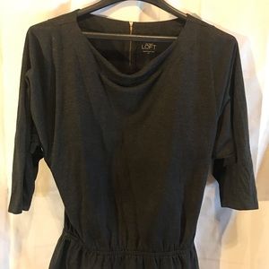 LOFT XS 3/4 Sleeve Dark Grey Blouse